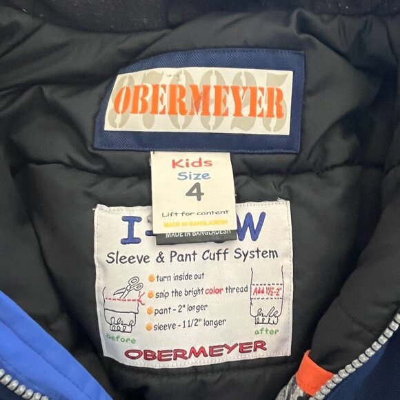 Obermeyer kids hooded jacket insulated navy blue 4 - Picture 13 of 14